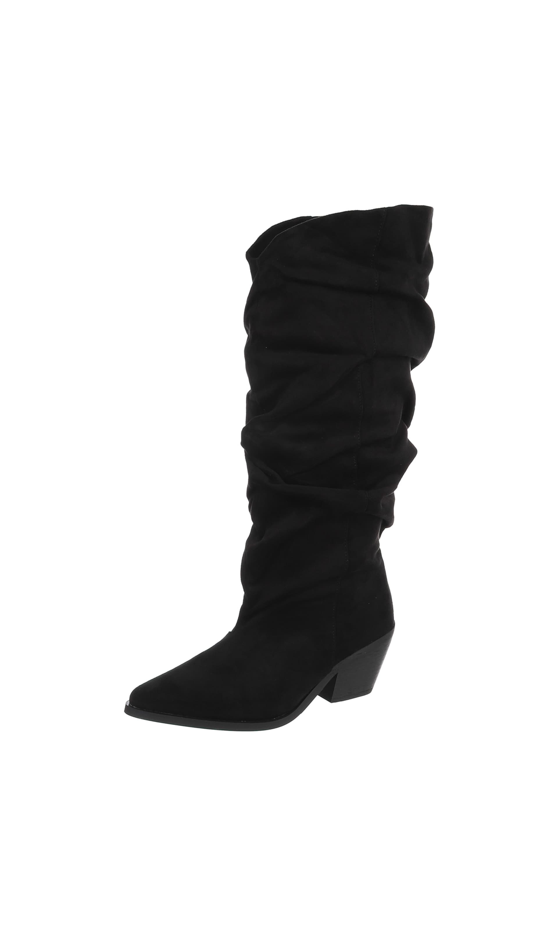 Ital-Design Stiefel in Schwarz: Vorderseite