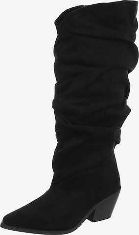 Ital-Design Stiefel in Schwarz: Vorderseite
