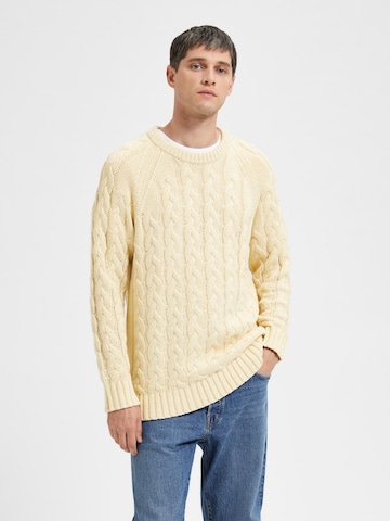 Pullover 'BILL' di SELECTED HOMME in giallo: frontale