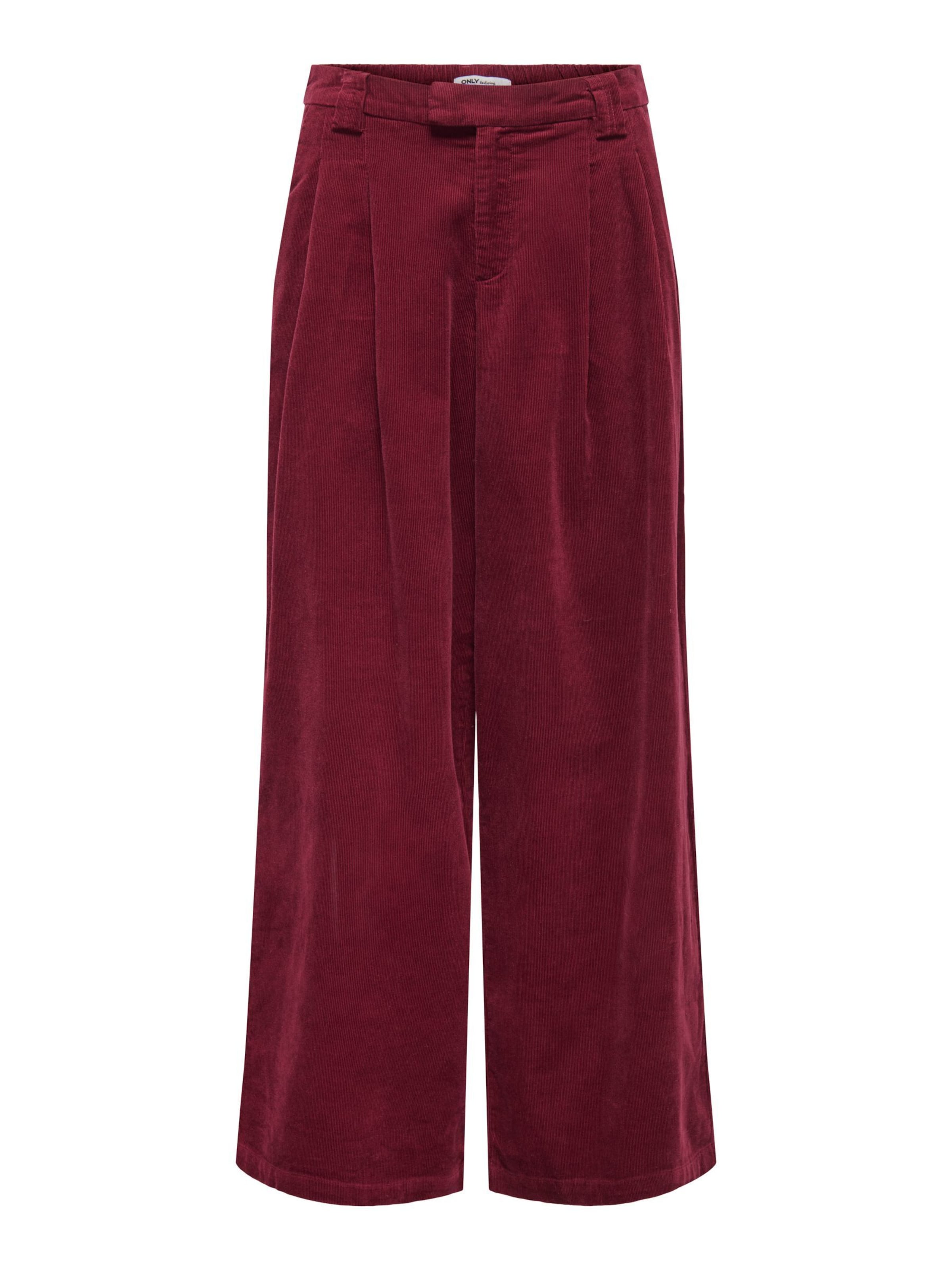 Loosefit Pantaloni con pieghe 'SVEA-NESSA' di ONLY in rosso: frontale