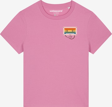 Maglietta 'Rainbow Cassette' di Watapparel in rosa: frontale