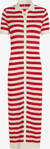 raudona TOMMY HILFIGER Megzta suknelė: priekis