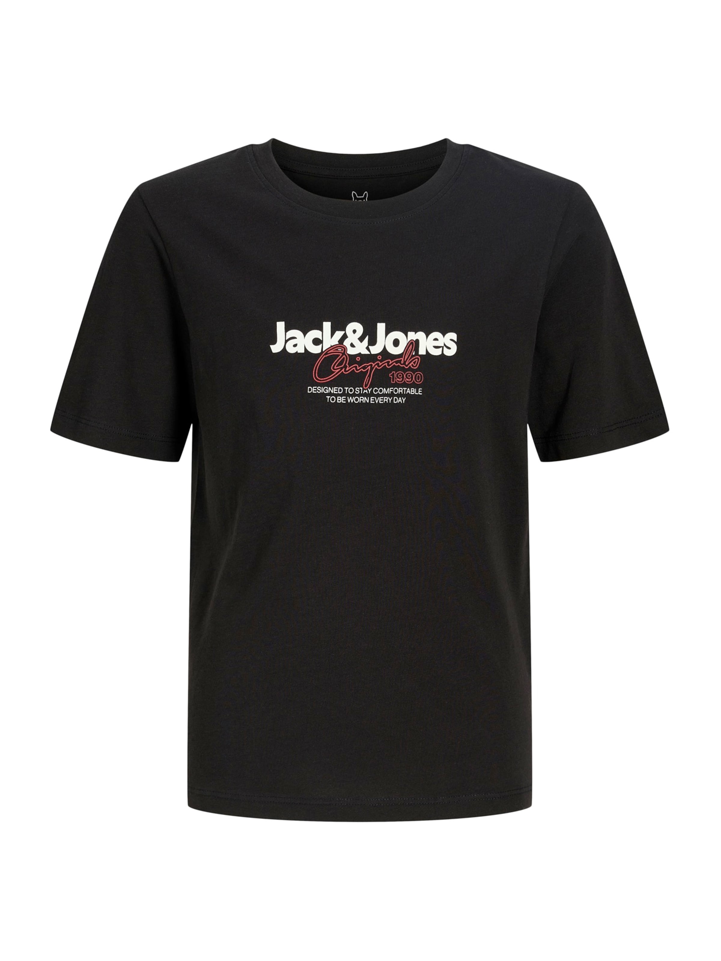 Jack & Jones Junior - Camiseta 'JORCASSIS' en negro: frente