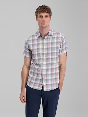 TIMEZONE Regular fit Button Up Shirt 'Check' in Green: front