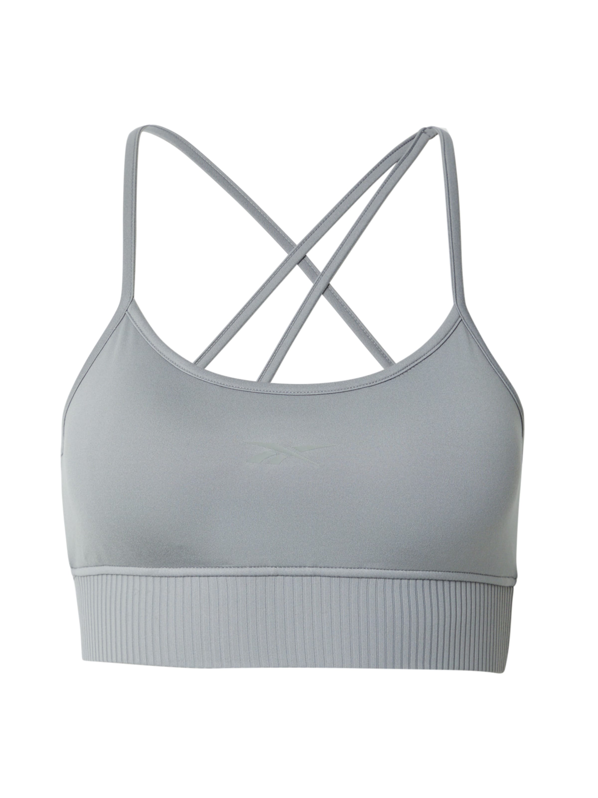 Reebok Bustier Biustonosz sportowy 'LUX' w kolorze szary: przód