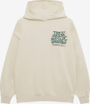 Pull&Bear Sweatshirt in Beige: predná strana