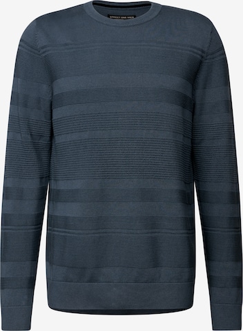 Street One MEN Pullover in Blau: Vorderseite
