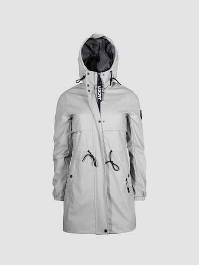 JACK1T Veste outdoor ' Aurora-Regenmantel mit Cape ' en gris, Vue avec produit