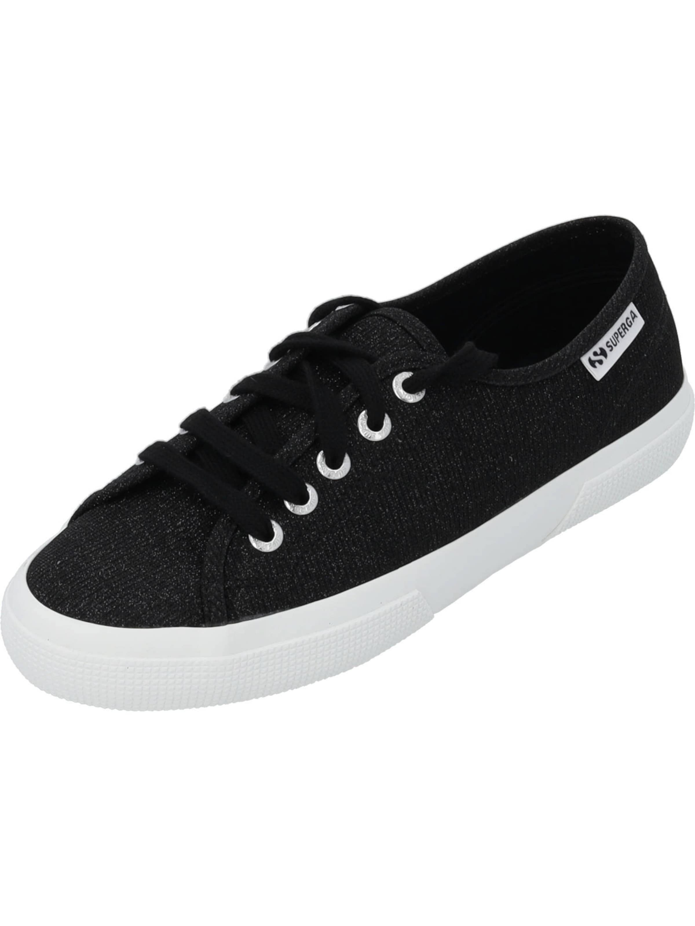 SUPERGA Sneakers 'Lame S4135ZW' in Black: front
