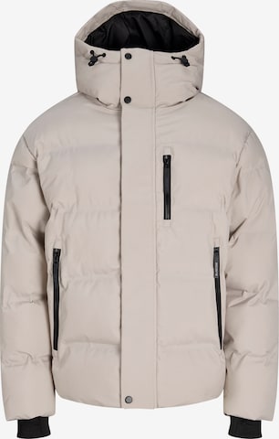 JACK & JONES Winter Jacket 'JCOTRACE' in Grey: front