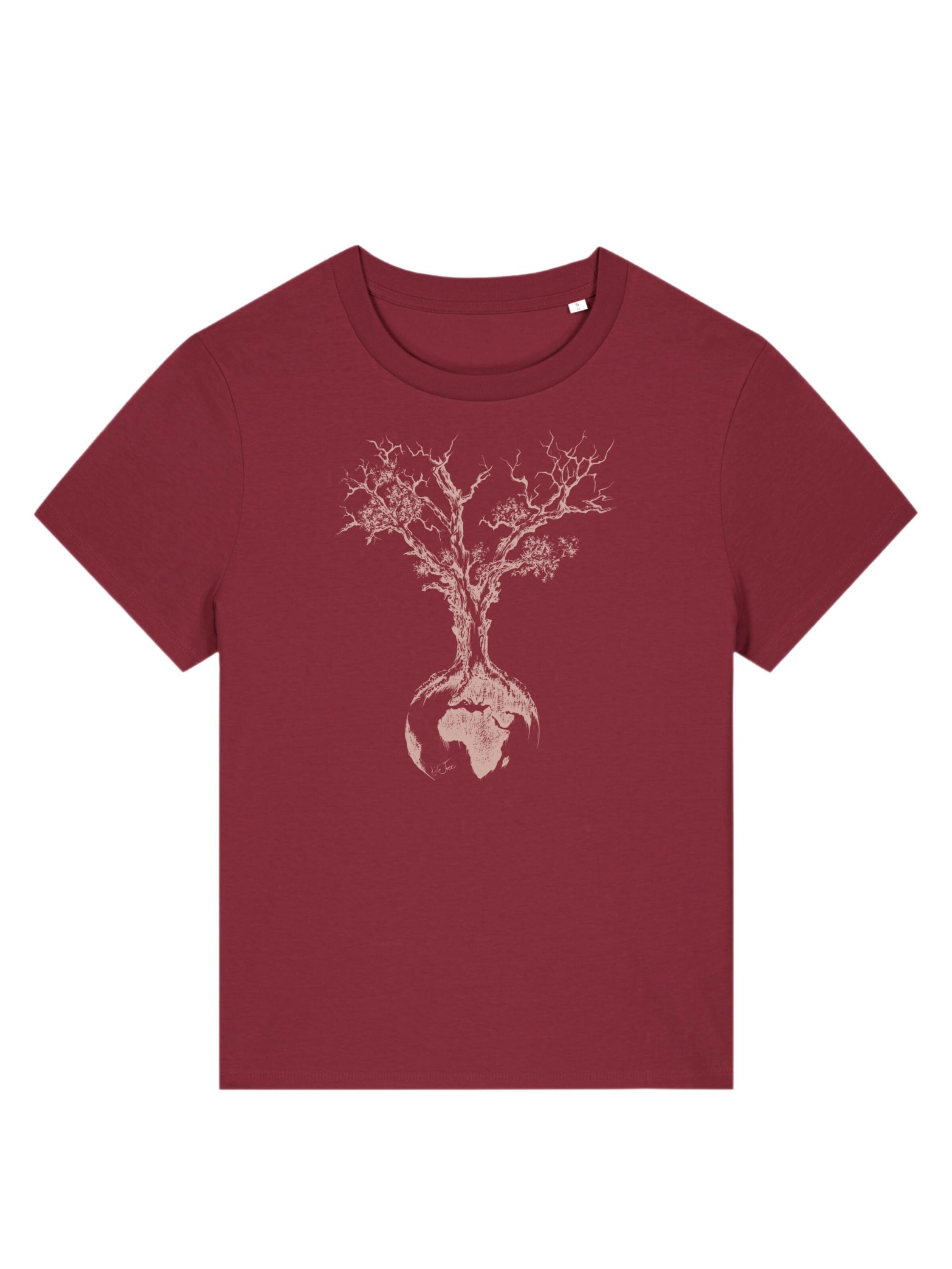 Life-Tree Shirt 'Organic Fairwear Weltenbaum' in Red: front