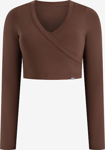 T-shirt 'Niora' Smilodox en marron : devant