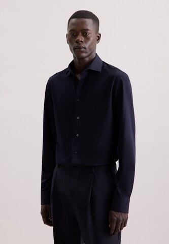 Coupe slim Chemise business SEIDENSTICKER en bleu : devant