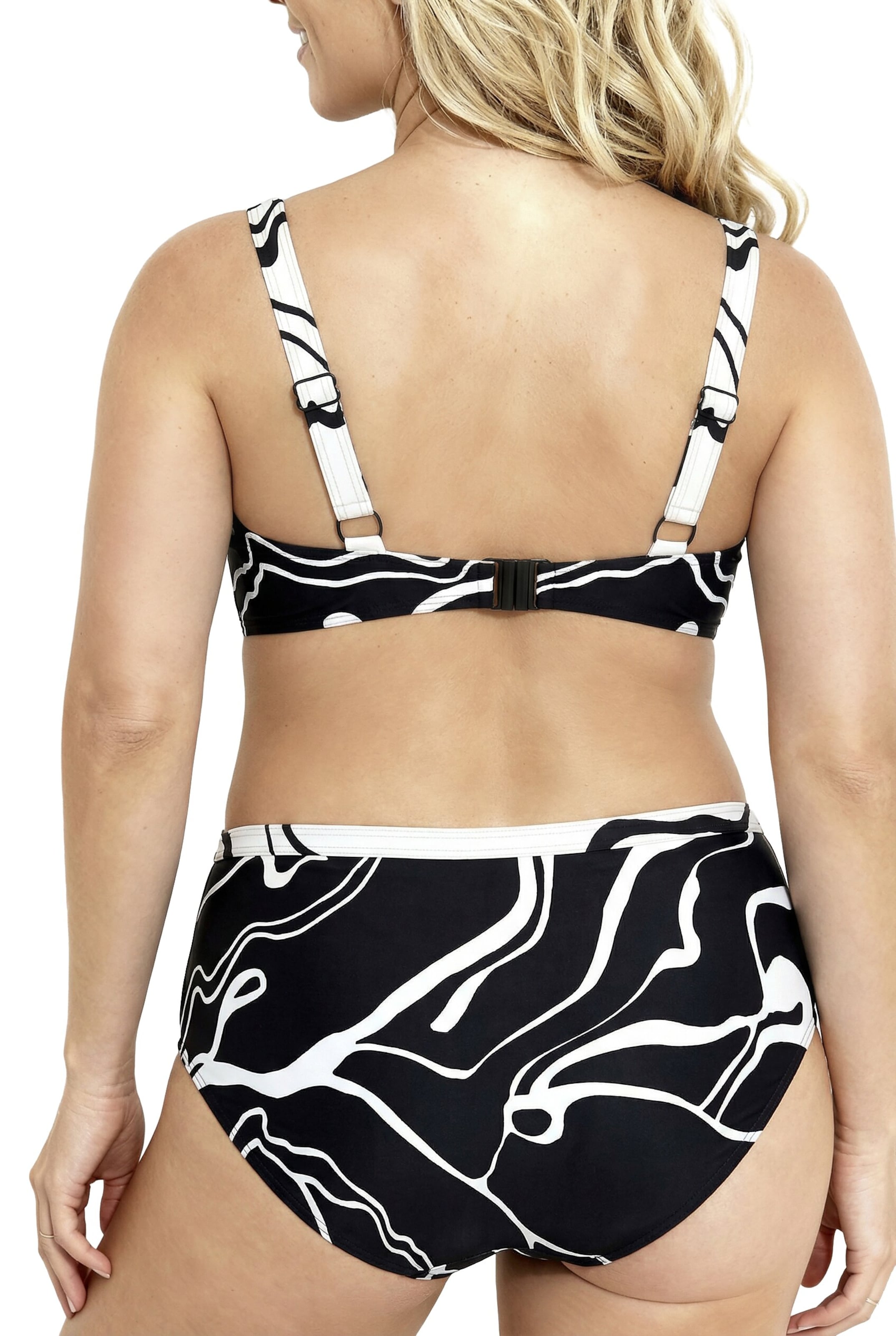 Ulla Popken T-Shirt Bikini in Schwarz