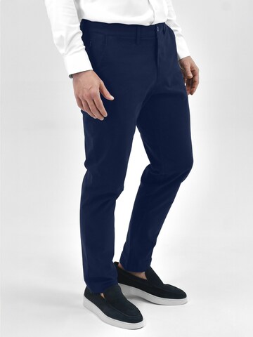 Vercate Slimfit Chinohose 'No. 13' in Blau