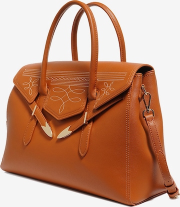 Borsa a mano di Secret Pon Pon in marrone: frontale