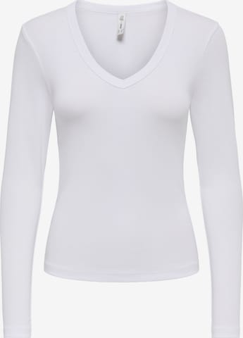 T-shirt 'ONLRiley' ONLY en blanc : devant
