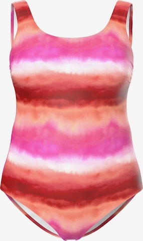 Ulla Popken T-shirt Badpak in Oranje: voorkant