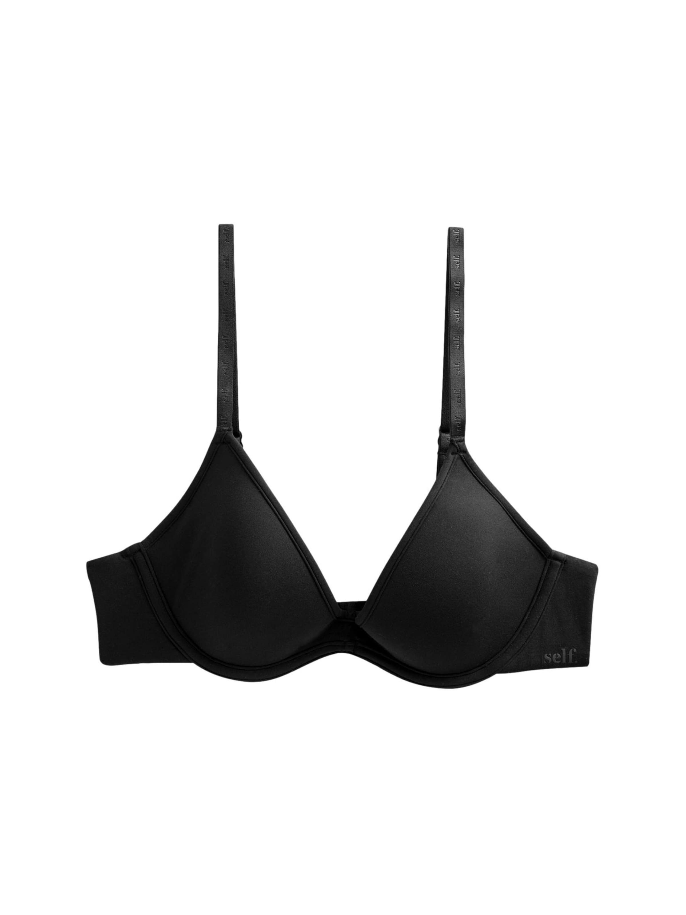 self. T-Shirt BH in Schwarz: Vorderseite