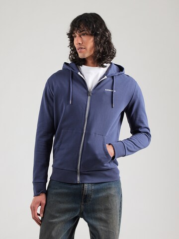 Superdry Zip-Up Hoodie in Blue: front
