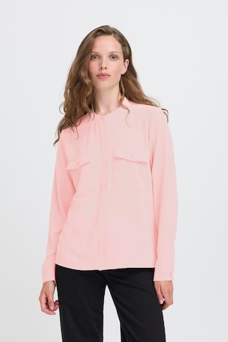ICHI Bluse 'SOFFIE LS' in Pink: Vorderseite