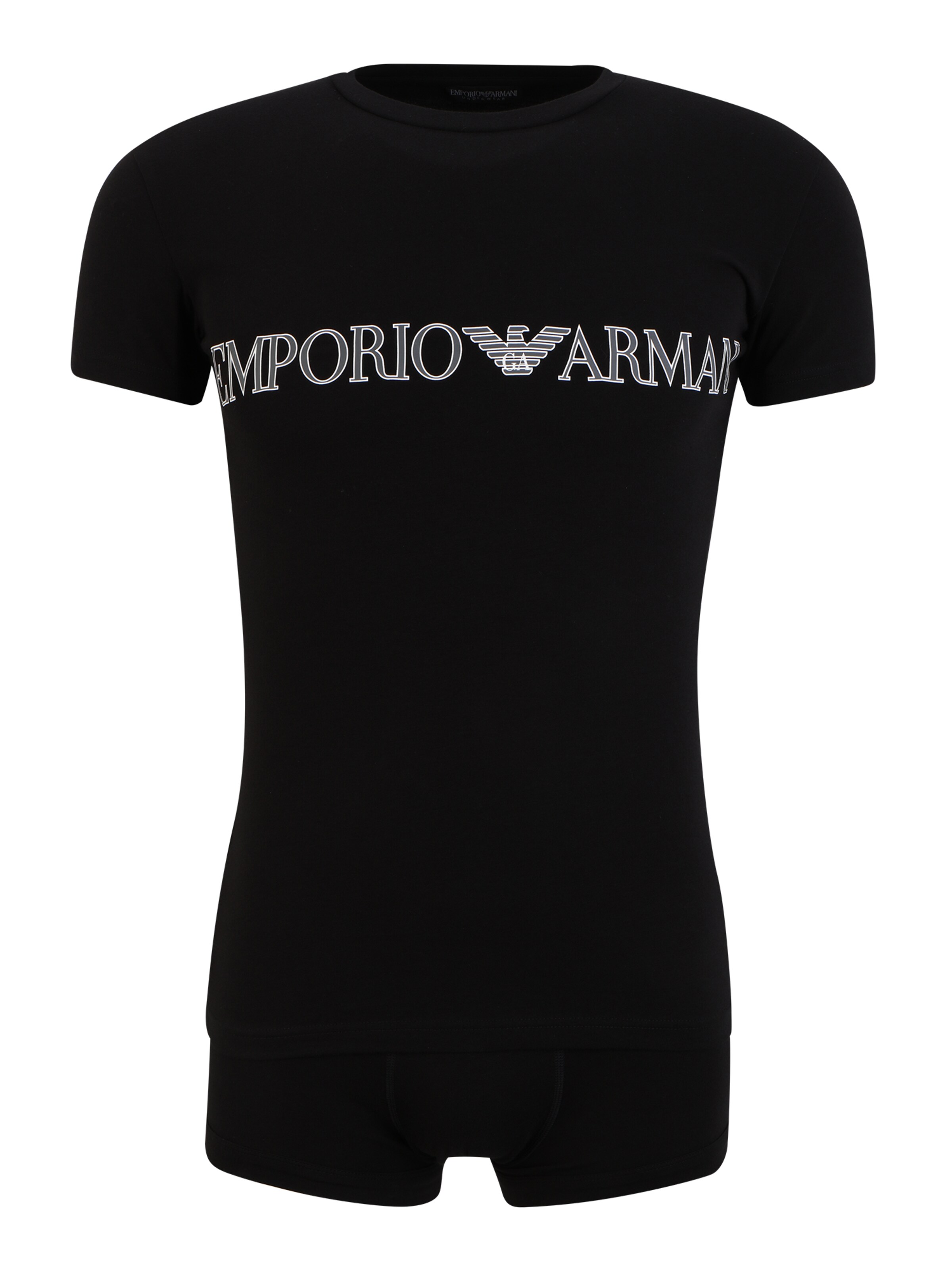 Männer Wäsche Emporio Armani T-Shirt + Trunk in Schwarz - VG31852