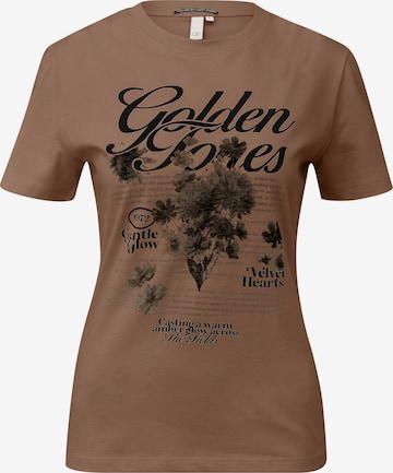 QS T-Shirt in Braun: Vorderseite