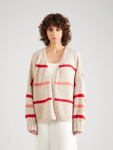 Frieda & Freddies NY Gebreid vest in Beige: voorkant