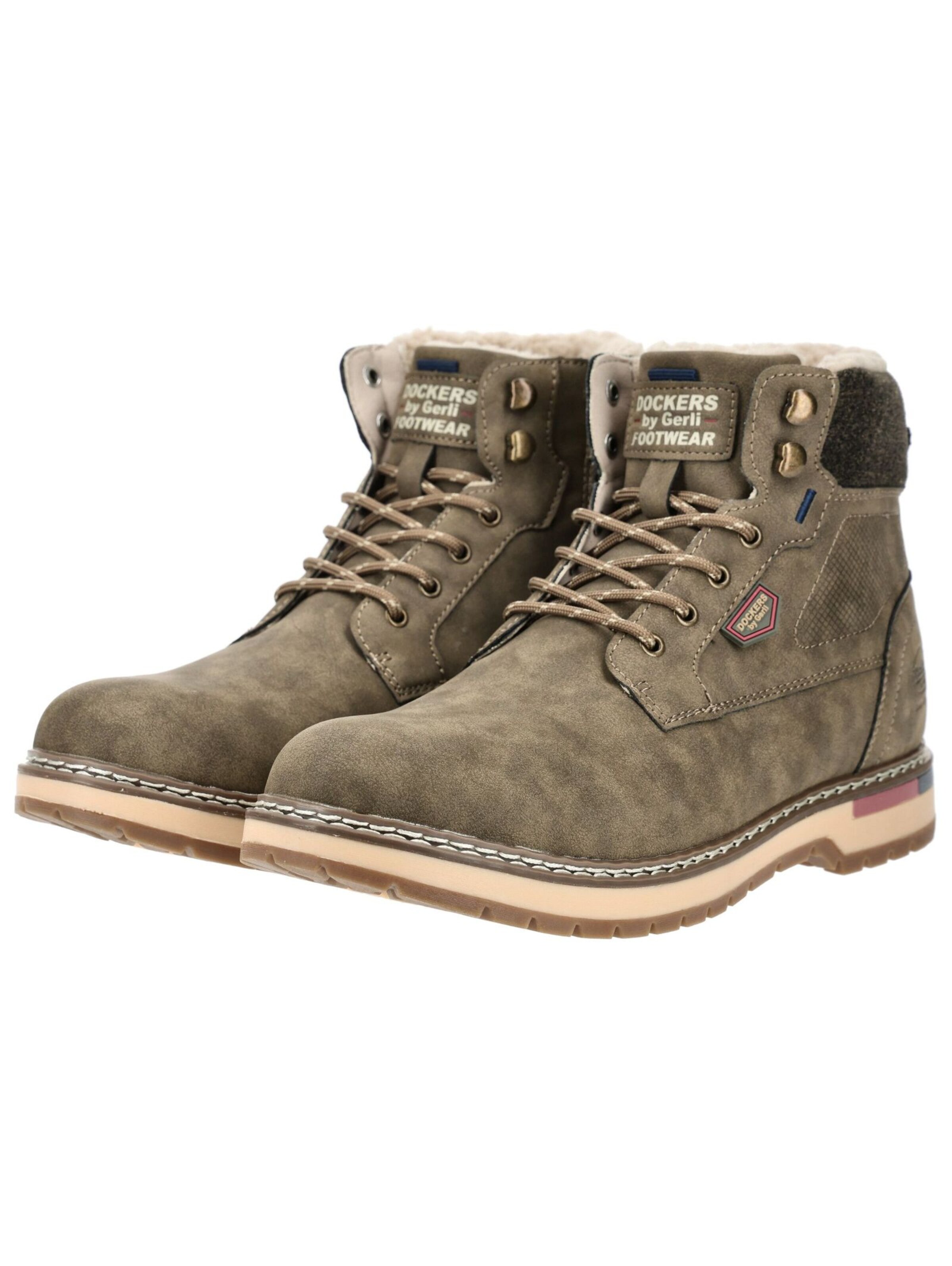 Boots stringati di Dockers by Gerli in verde: frontale