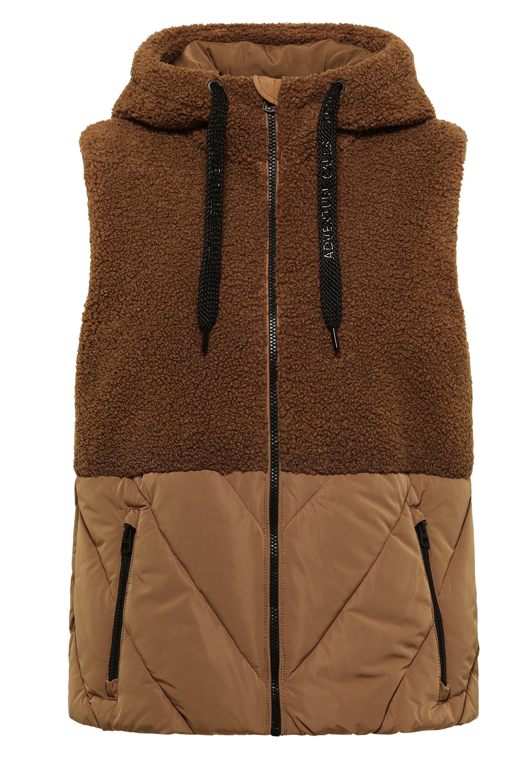 CECIL Vest in Brown: front