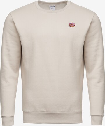 Mikon Sweatshirt 'Donut' in Beige: predná strana