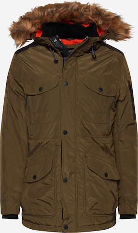 INDICODE JEANS Winter Jacket 'Carpelan' in Green: front