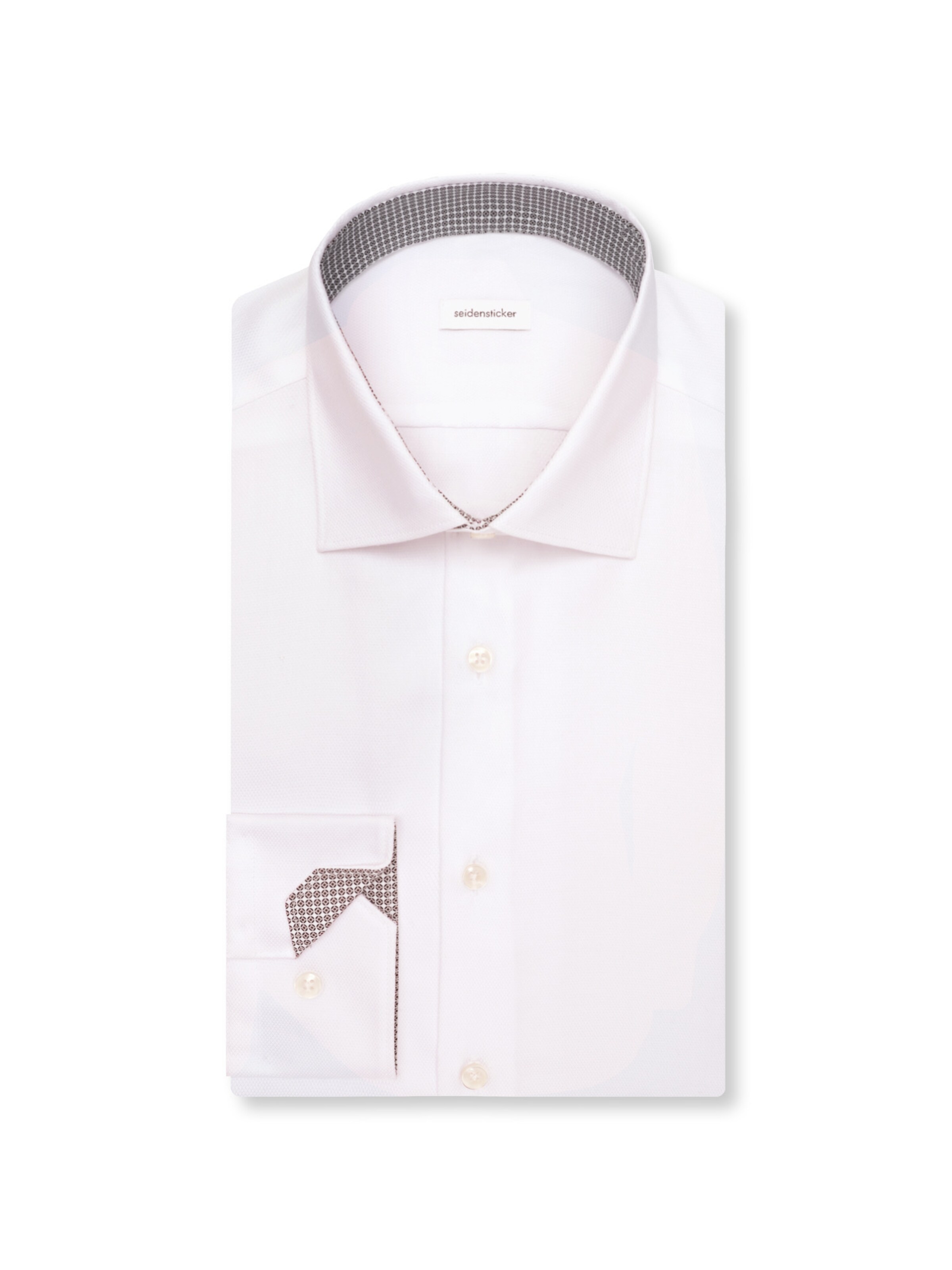 SEIDENSTICKER Slim fit Business shirt 'Schwarze Rose' in White