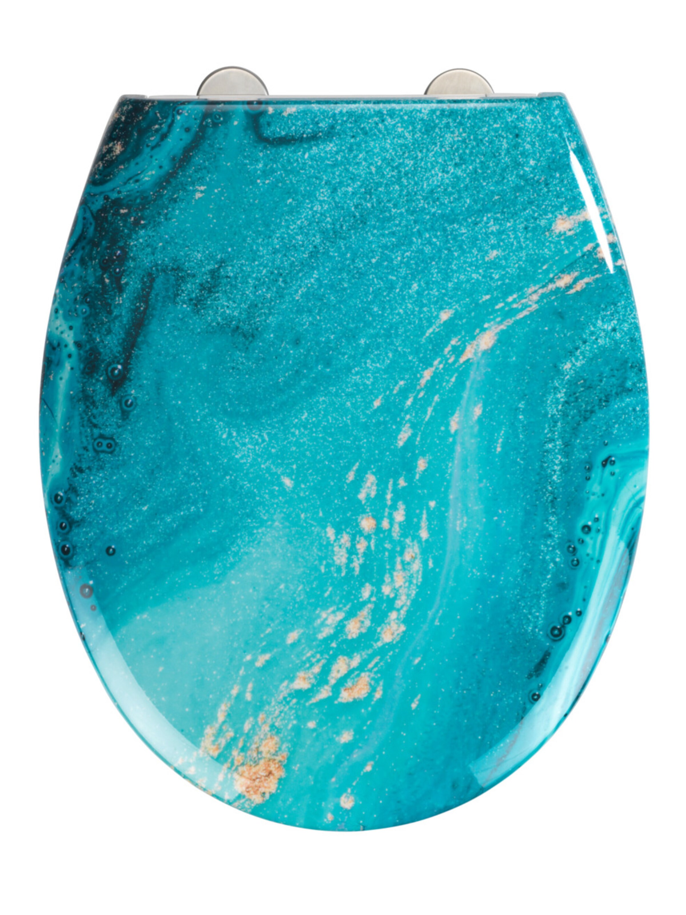 Wenko Toilet Accessories in Blue: front