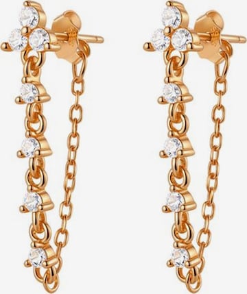 Boucles d'oreilles 'Blossom' Hey Happiness en or : devant