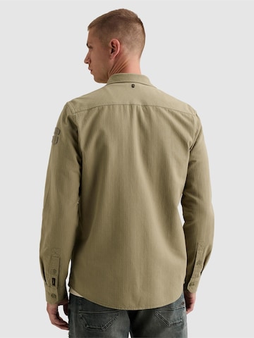 PME Legend Regular fit Overhemd 'Shirt in 100% cotton with chest pockets and badge' in Groen