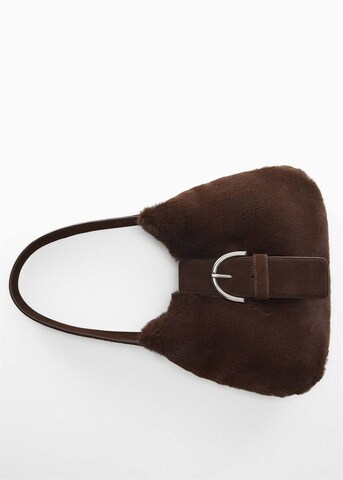 MANGO Shoulder Bag 'copito' in Brown