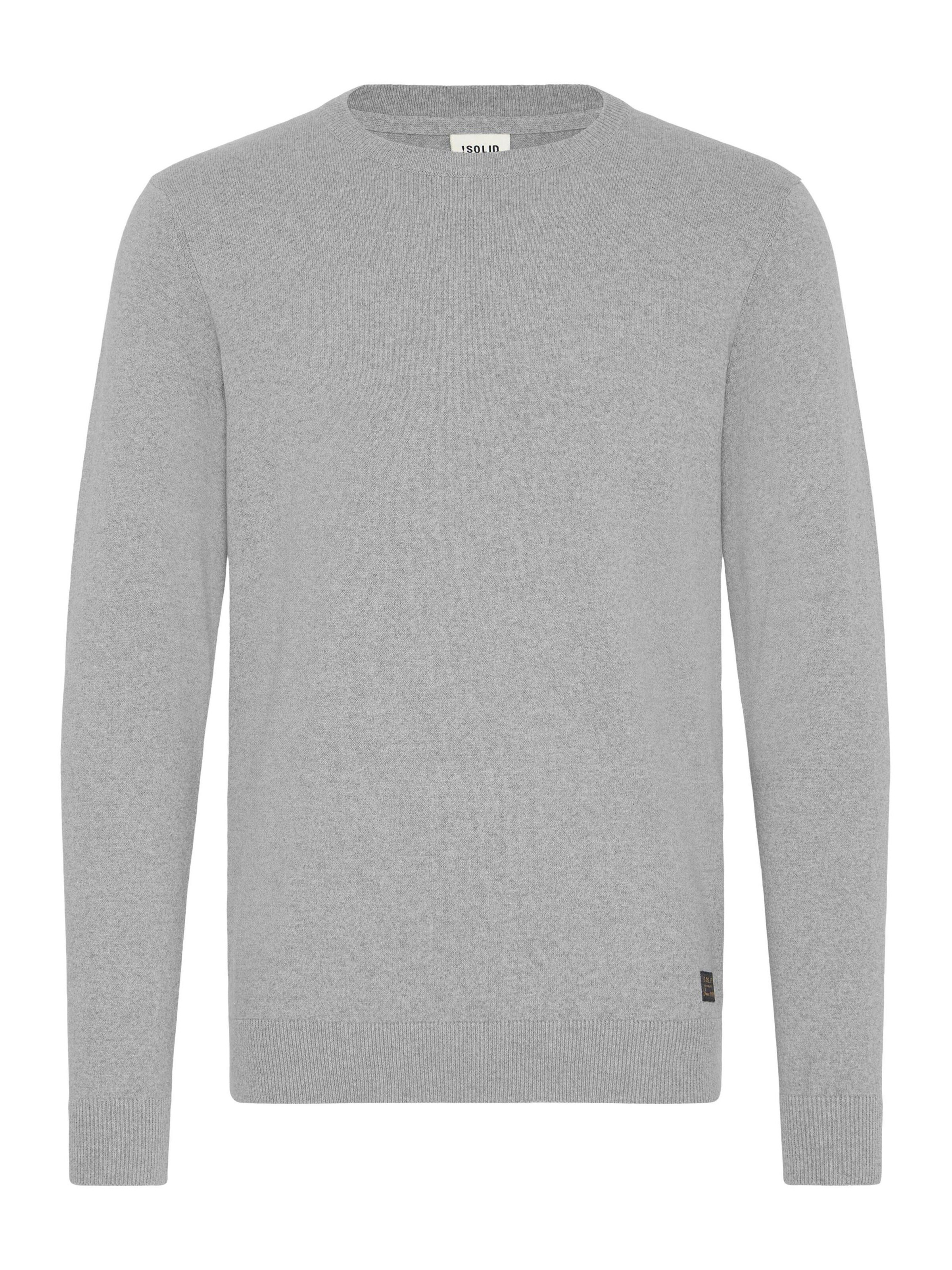 !Solid Strickpullover ' SDAKANT ' in Grau: Vorderseite