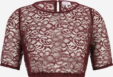 MARJO Klederdracht blouse 'Ina Dalida' in Rood: voorkant