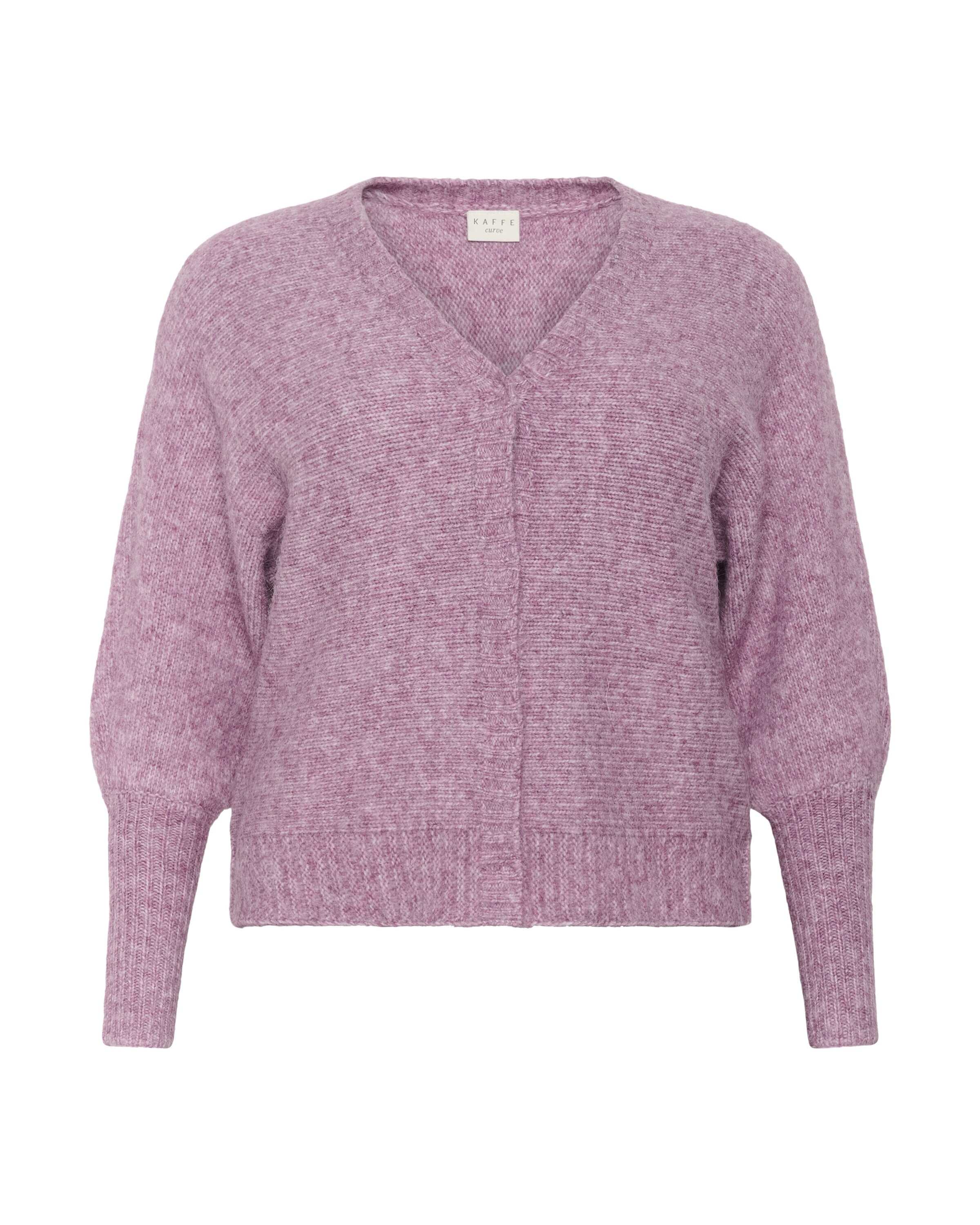 Cardigan 'Luma' KAFFE CURVE en violet : devant