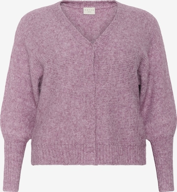 KAFFE CURVE Cardigan 'Luma' i lilla: forside