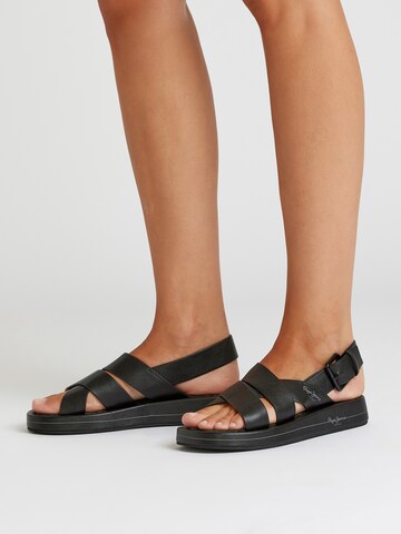 Pepe Jeans Sandals in Black: front