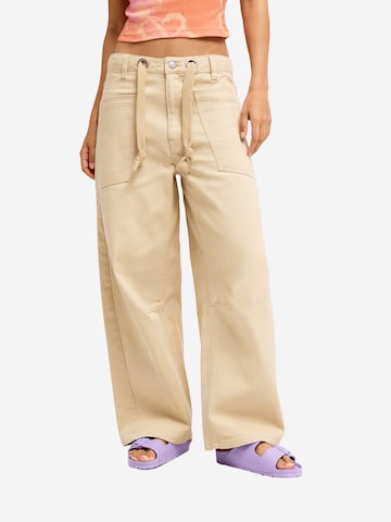 Barrel Pantalon cargo ROXY en beige : devant