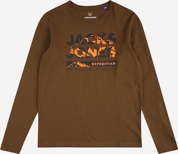 Jack & Jones Junior Shirt 'HUNTER' in Brown: front