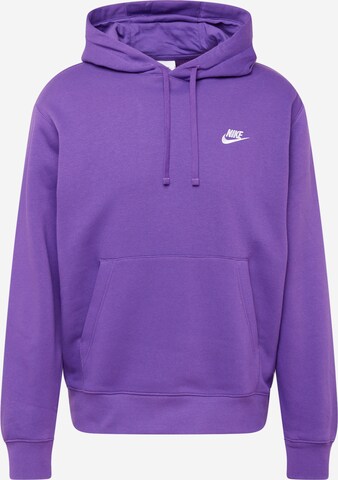 Nike Sportswear Sweatshirt 'Club Fleece' in Lila: predná strana