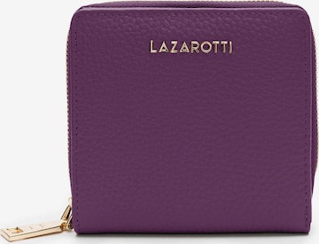 Portamonete 'Bologna' di Lazarotti in lilla: frontale
