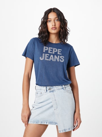 Pepe Jeans - Camisa 'Niko' em azul: frente