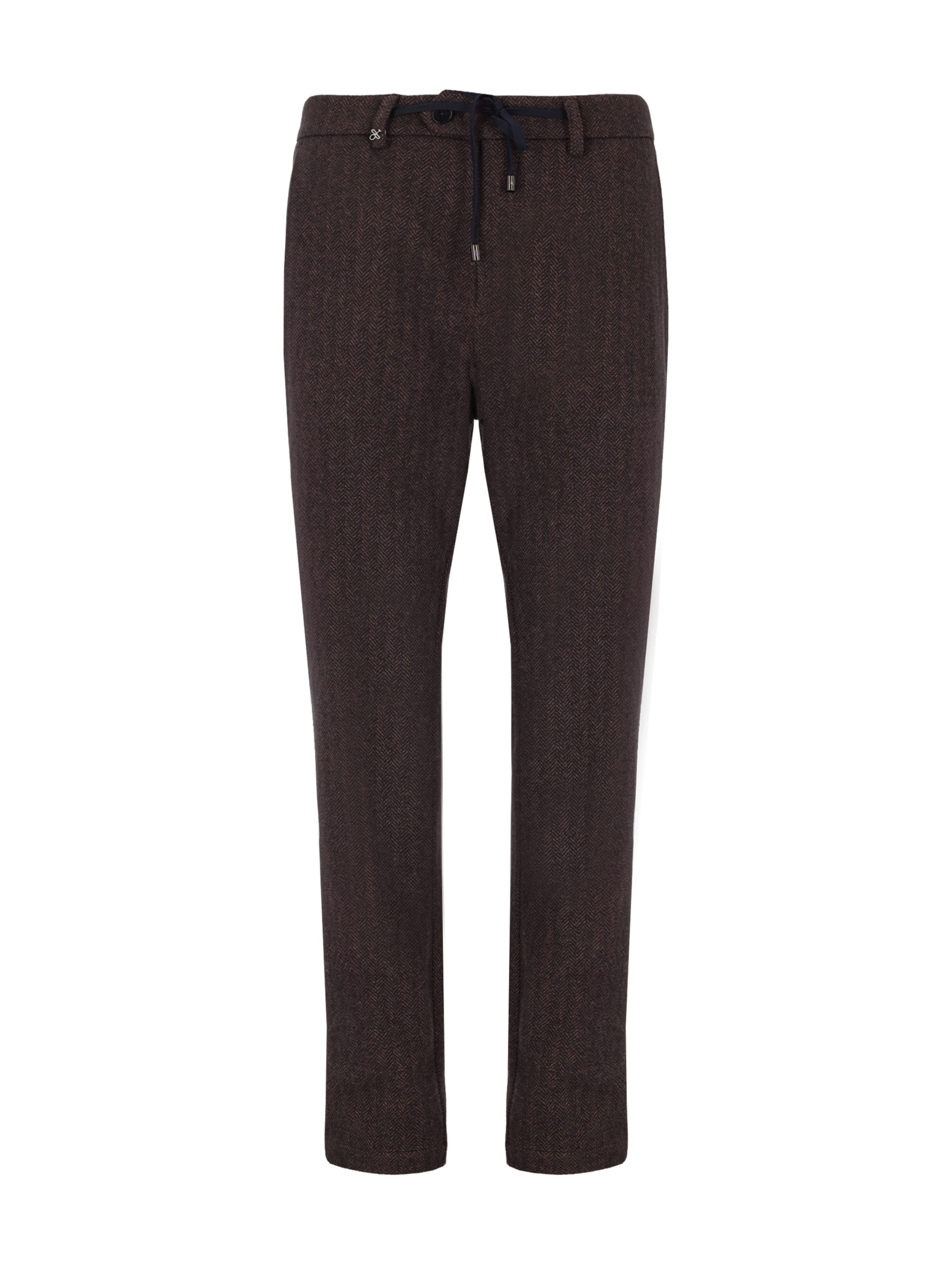 Distretto12 Regular Broek 'Herrin' in Bruin: voorkant