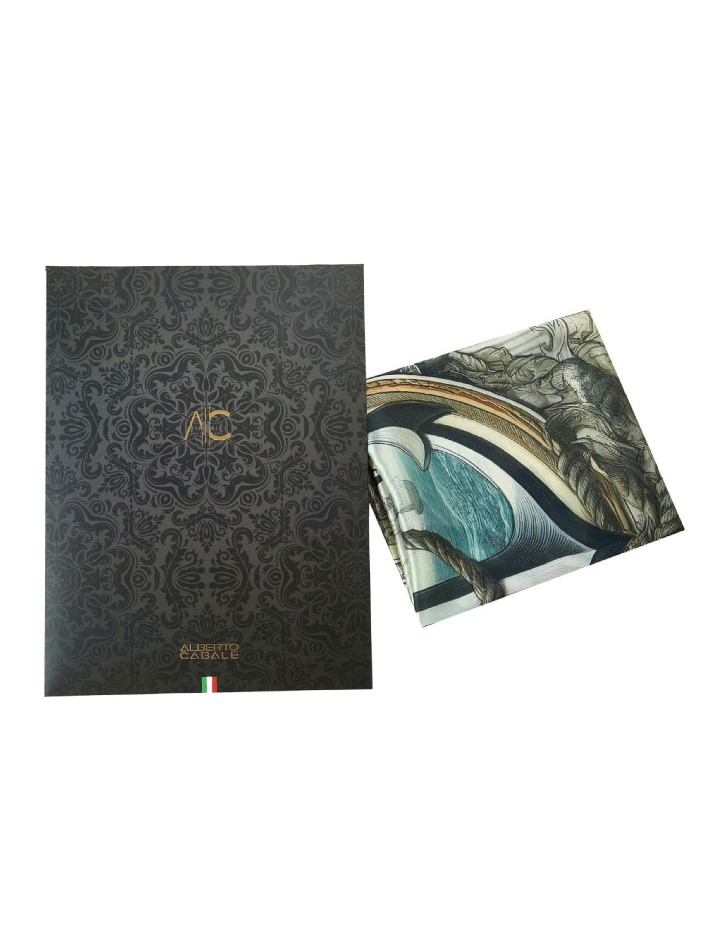 Écharpe 'Petit carré de soie Anchor Cléo' alberto cabale en mélange de couleurs