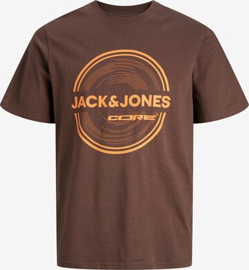 JACK & JONES Shirt 'PILOU' in Brown: front